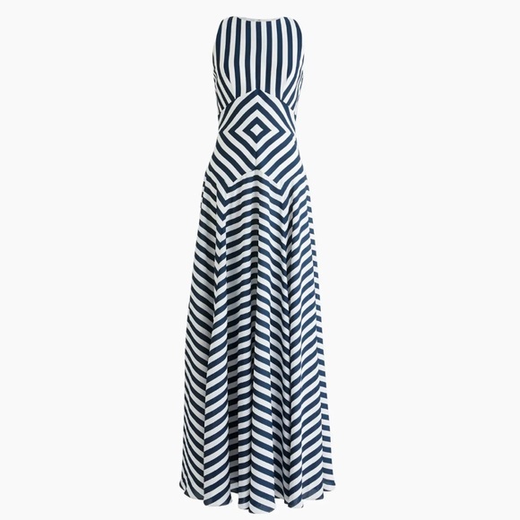 J. Crew Dresses & Skirts - J Crew LISBETH STRIPED CREPE MAXI DRESS
